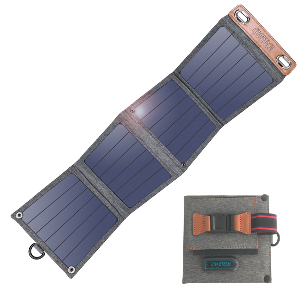 ソーラーパネルスマホ用充電器 災害対策 折りたたみ式太陽光充電器/Solar charger Panel SC004