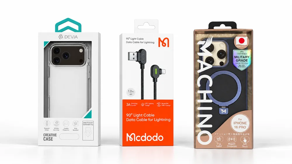スマートフォンケースやケーブルなどの取扱商品